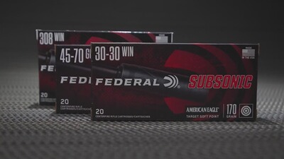6,5 Creedmoor Fusion Tipped Subsonic 9,1g/140grs., Federal Ammunition