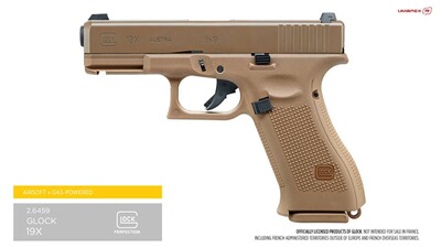 Airsoft Pistole 19X Coyote CO2, Glock