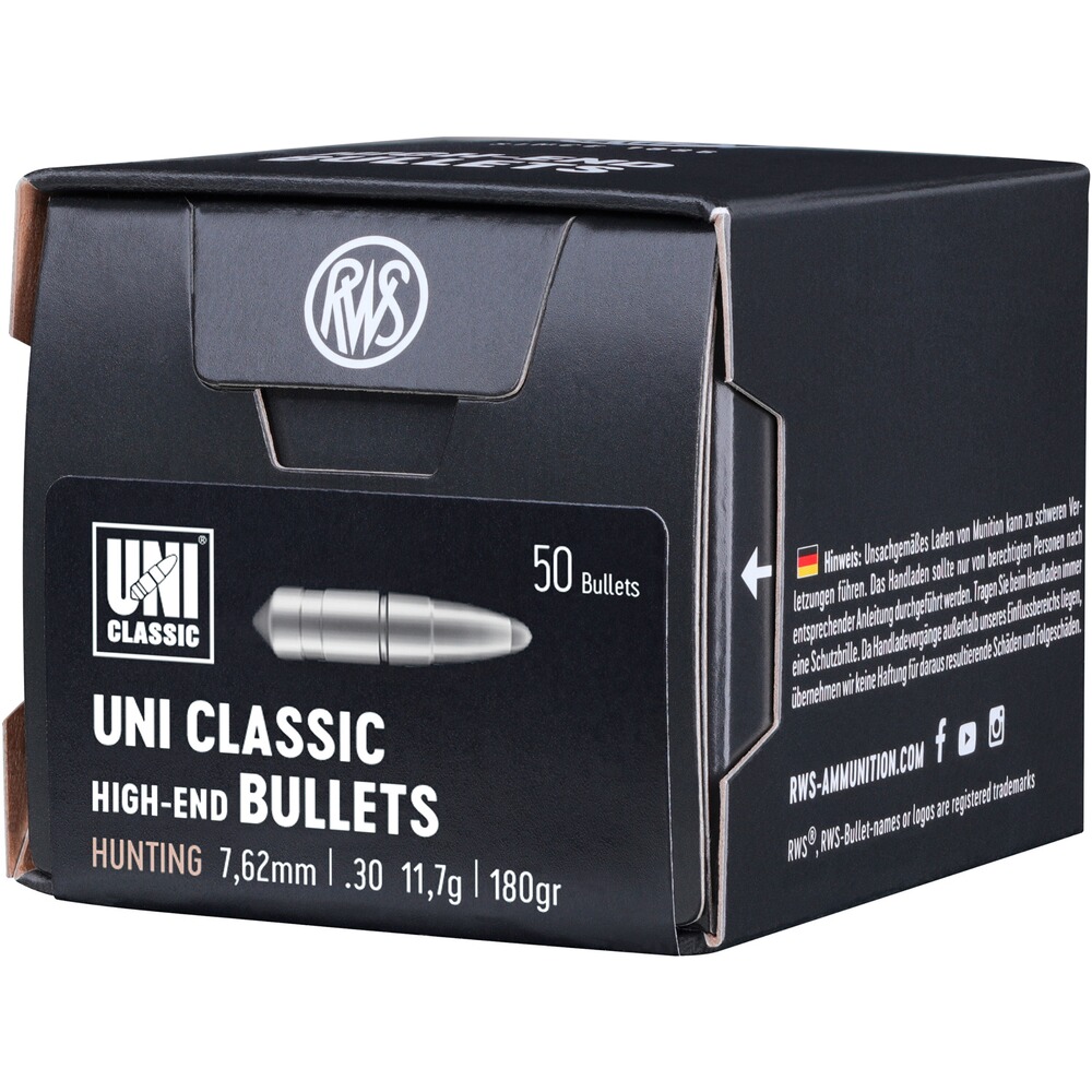 Geschosse .308  11,7g/180grs. UNI Classic
