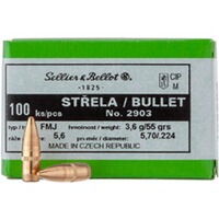 Geschosse .224 3,6g/55grs. Vlm BT, Sellier & Bellot