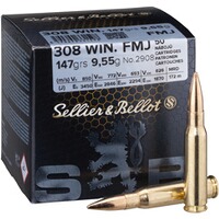 .308 Win. Vollmantel 9,5g/147grs., Sellier & Bellot