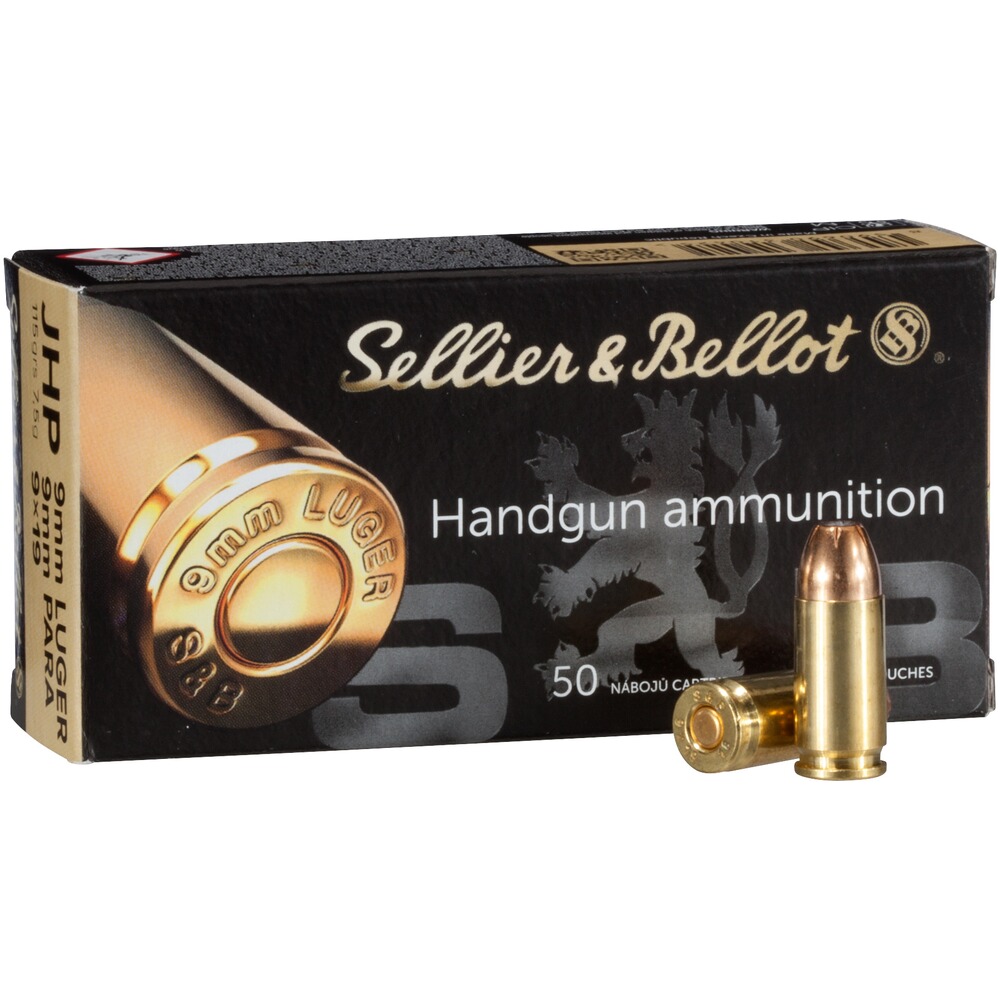 9 mm Luger Hohlspitz 7,5g/115grs., Sellier & Bellot