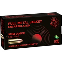 9 mm Luger Vollmantel SX 8,0g/124grs., Geco