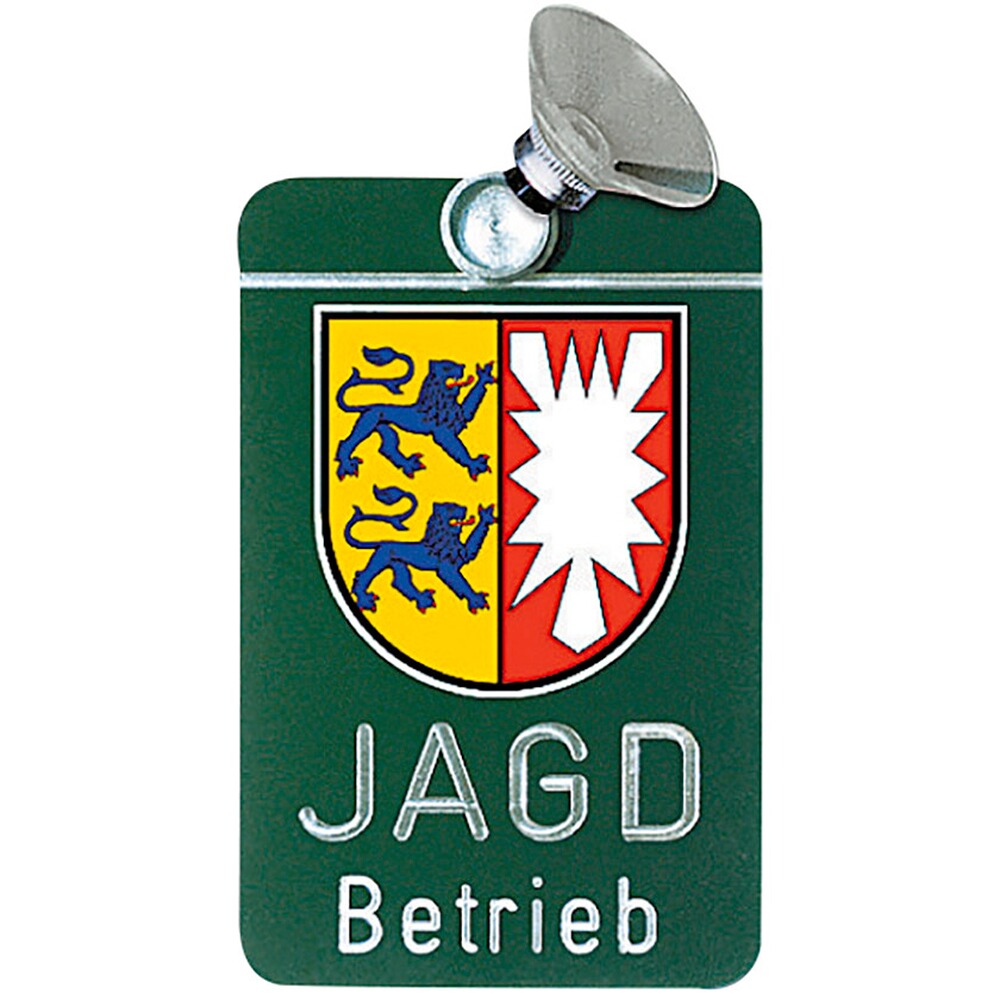 Autoschild Jagdbetrieb