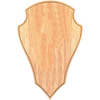 Trophäenschild Bock, mit Kiefereinlage, Wald & Forst