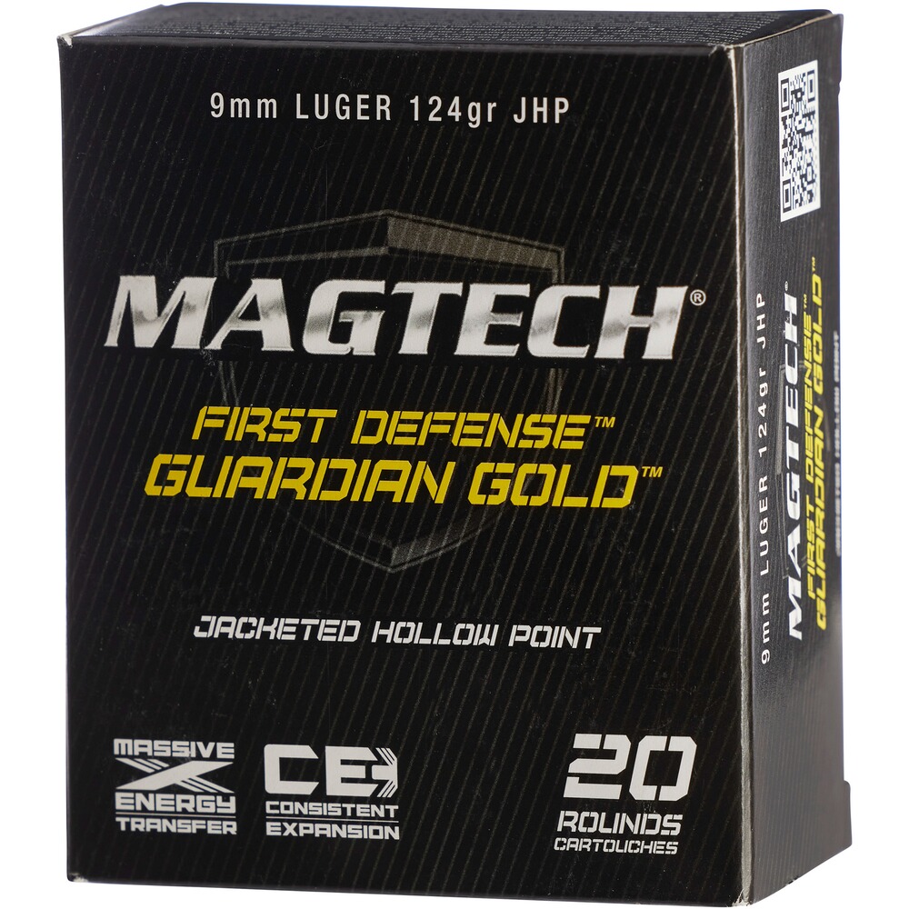 9 mm Luger Guardian Gold JHP 8,0g/124grs.