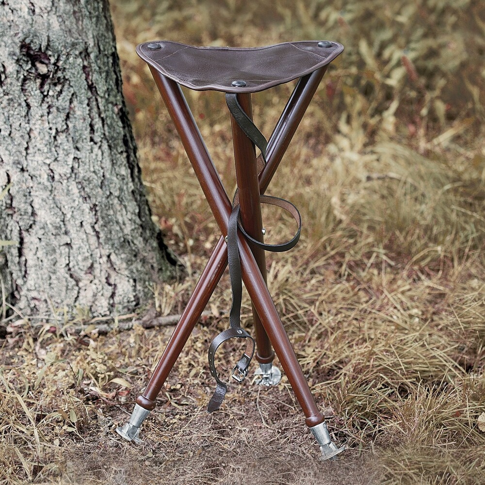 Dreibein-Ansitzstuhl mit Metallspitzen, Parforce