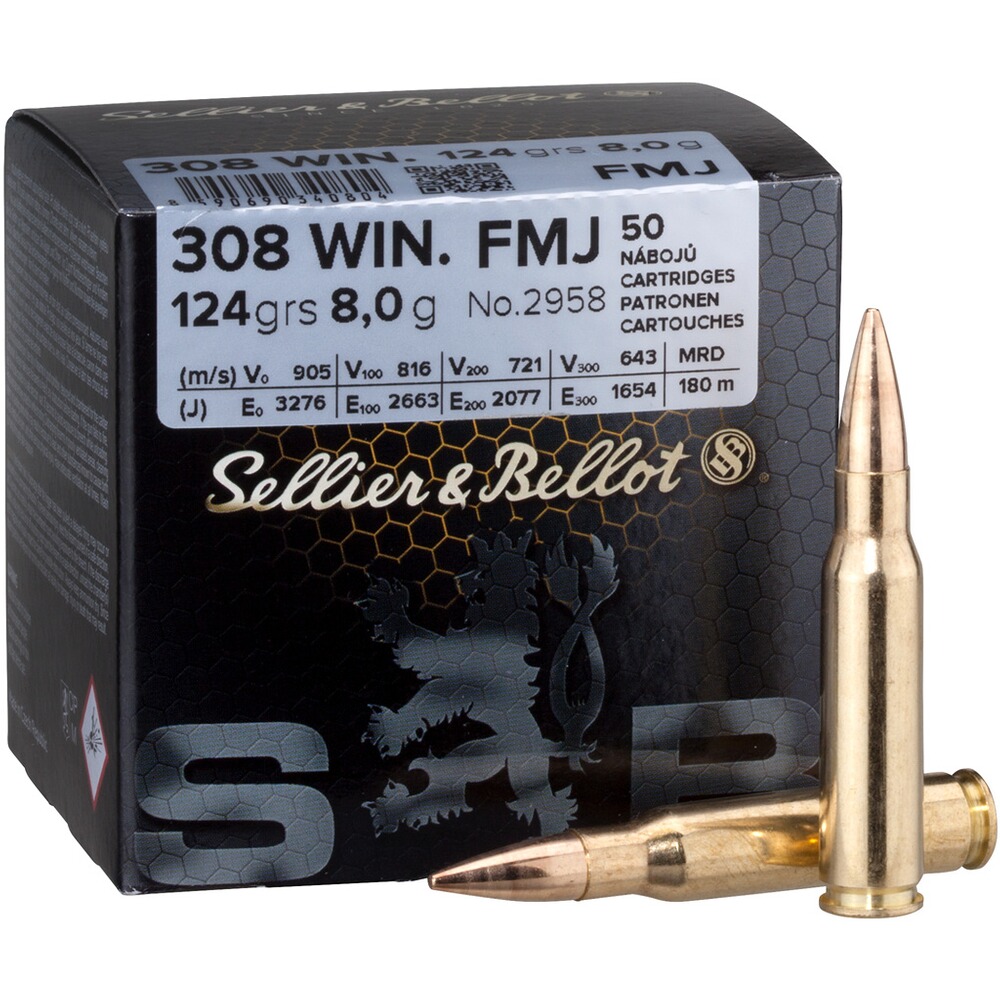 .308 Win. Vollmantel 8,0g/124grs., Sellier & Bellot