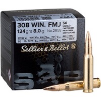 .308 Win. Vollmantel 8,0g/124grs., Sellier & Bellot