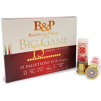 12/70 4 Big Game BUCK 15 Kugeln 8,6mm 56g, Baschieri & Pellagri