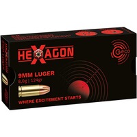 9 mm Luger Hexagon SX 8,0g/124grs., Geco