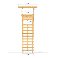 Ansitzleiter Holz groß mit Dach, Bassner