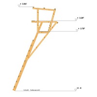 Ansitzleiter Holz groß mit Dach, Bassner