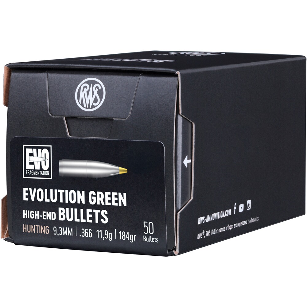 Geschosse .366 11,9g/184grs. Evolution Green