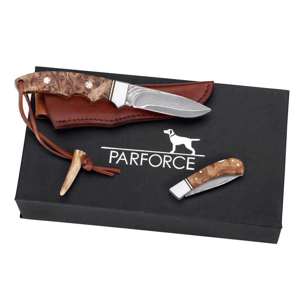 Messer-Set Damast Wurzelholz, Parforce