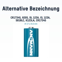 Batterie Lithium CR123A, Ansmann