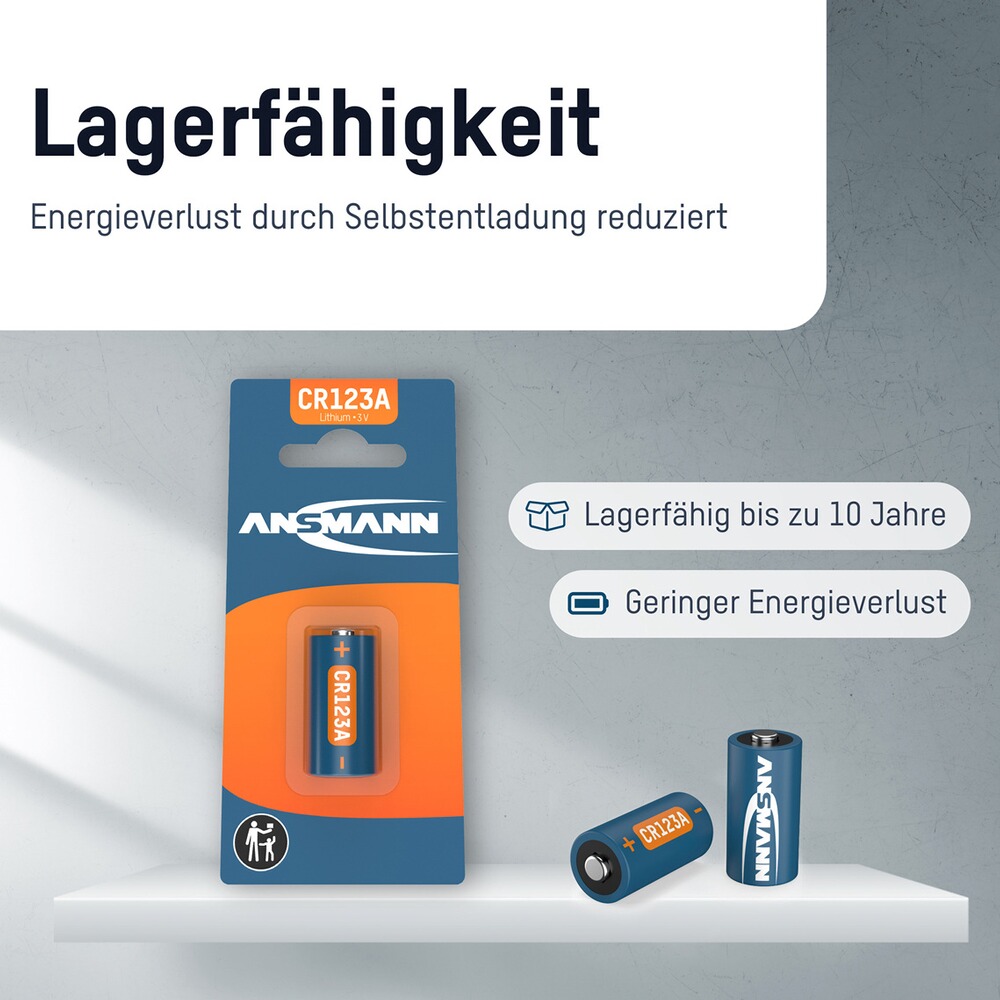 Batterie Lithium CR123A, Ansmann