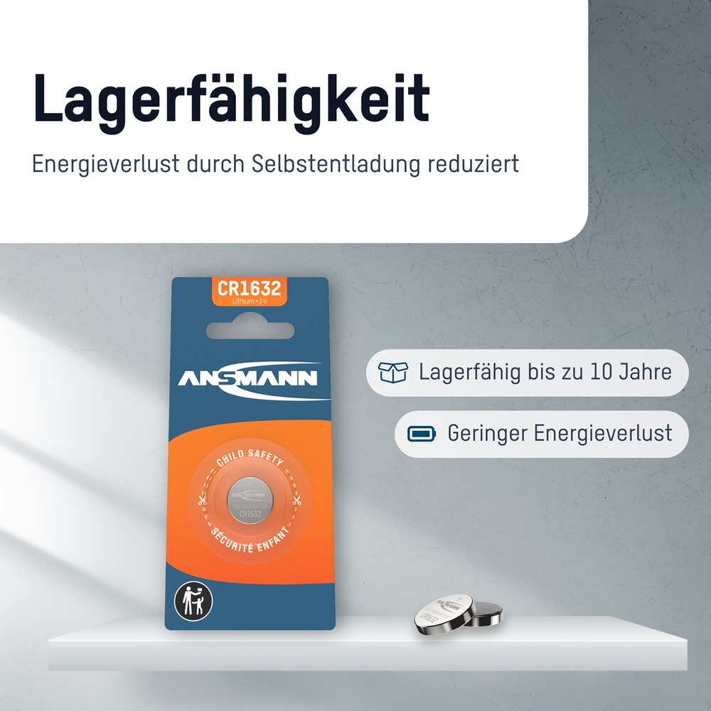 Knopfzelle CR1632, Ansmann