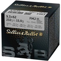 9,3x62 Vollmantel 15,0g/232grs., Sellier & Bellot