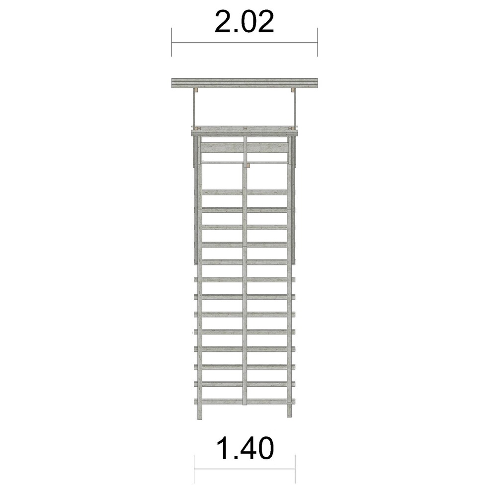 Ansitzleiter 406 mit Dach für 2 Personen, inkl. Transport, Bassner