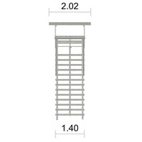 Ansitzleiter 406 mit Dach für 2 Personen, inkl. Transport, Bassner