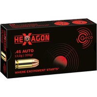 .45 ACP Hexagon SX 13,0g/200grs., Geco