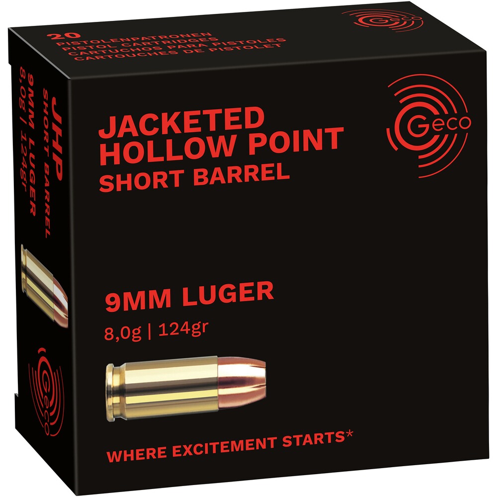 9 mm Luger HP 8,0g/124grs.