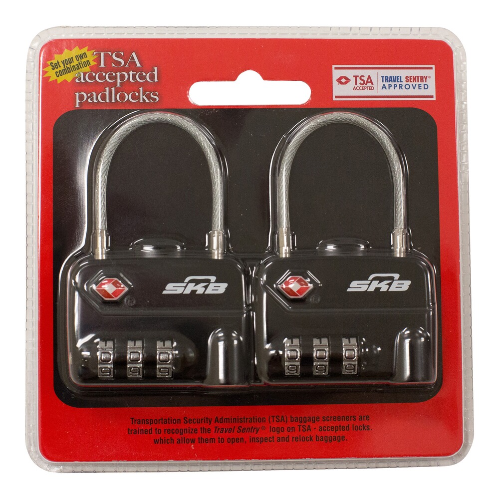 TSA-Kombinations-Vorhängeschloss mit Kabel – 2er-Pack, SKB CASES