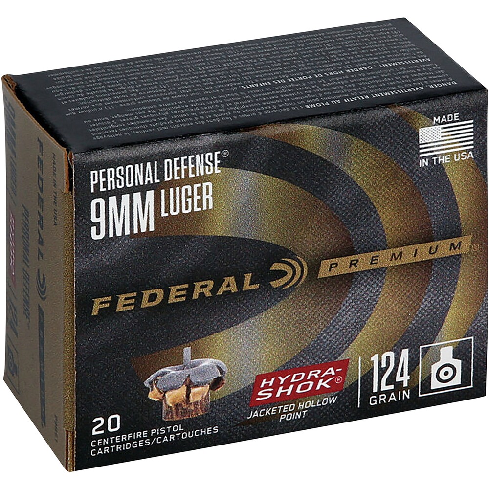 9 mm Luger Hydra Shok Hohlspitz 8,0g/124grs.