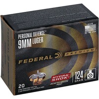 9 mm Luger Hydra Shok Hohlspitz 8,0g/124grs., Federal Ammunition