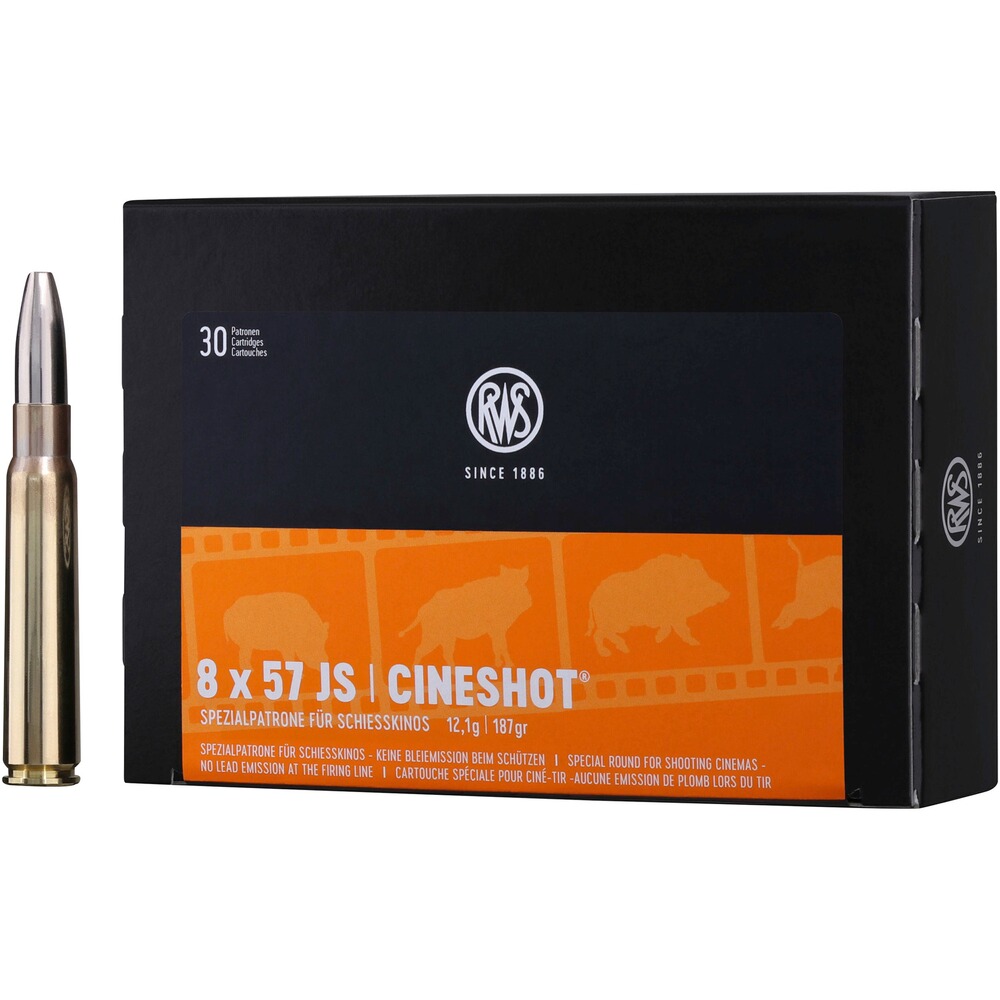 8x57 IS Cineshot 12,1g/187grs. 30 Stück