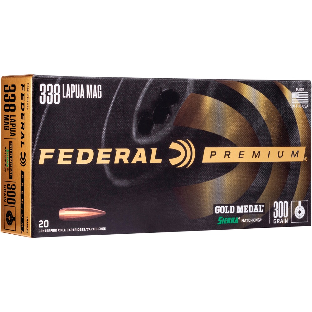 .338 Lapua Mag. Premium Gold Medal Sierra Match King 19,4g/300grs.