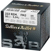 .222 Rem. Vollmantel 3,2g/50grs., Sellier & Bellot