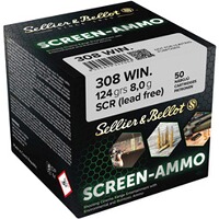 .308 Win. Screen-Ammo SCR Zink 8,0g/124grs., Sellier & Bellot
