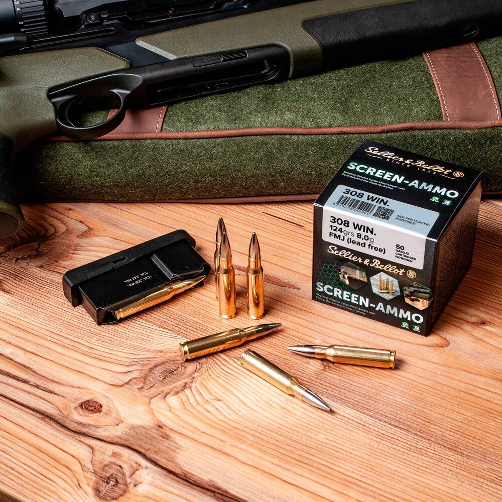 .30-06 Spr. Screen-Ammo SCR Zink 8,0g/124grs., Sellier & Bellot