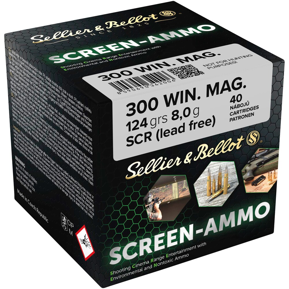 .300 Win. Mag. Screen-Ammo SCR Zink 8,0g/124grs.