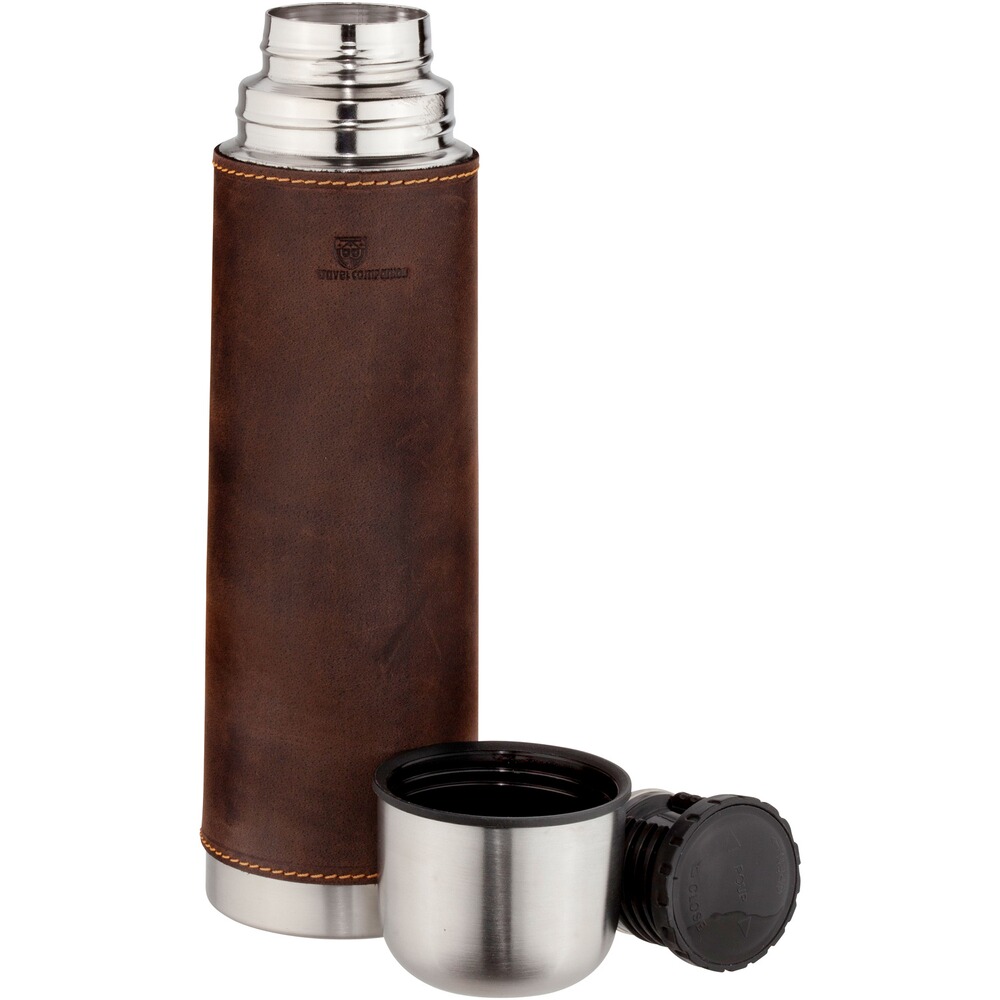 Isolierflasche mit Lederbezug, 700 ml, BEIER