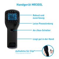 Handgerät MR-300 mit Butangaskartusche & Wirkstoffplättchen, THERMACELL