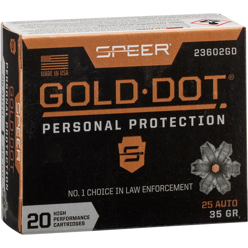 6,35 Browning Speer Gold Dot HP 2,3g/35grs.