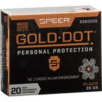 6,35 Browning Speer Gold Dot HP 2,3g/35grs., Speer