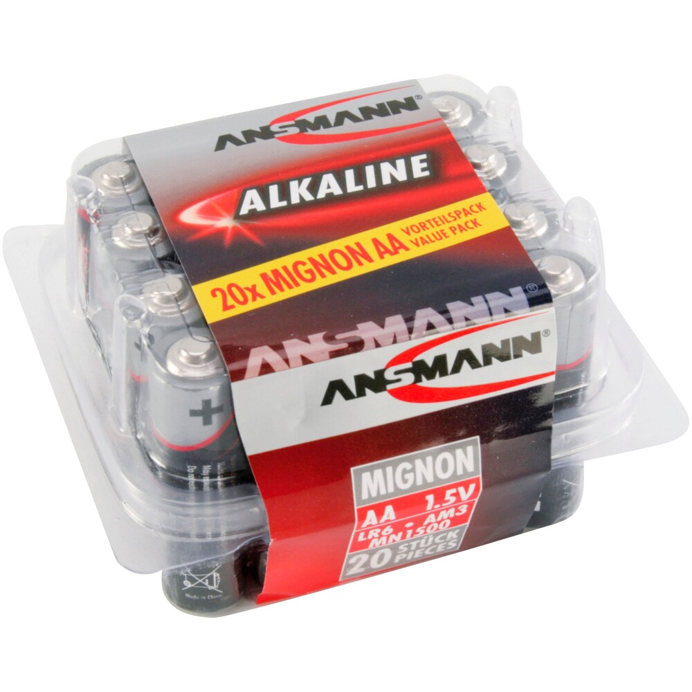 Batterie Alkaline Mignon AA 20 Stück, Ansmann