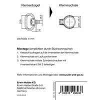 Riemenbügel und Klemmschale SLIM, Halder