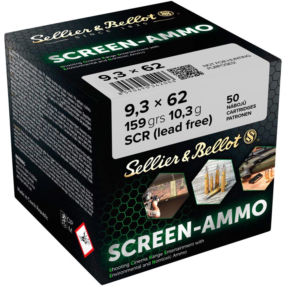 9,3x62 Screen-Ammo SCR Zink 10,3g/159grs.