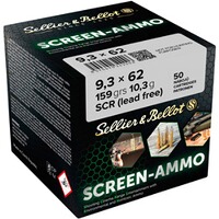 9,3x62 Screen-Ammo SCR Zink 10,3g/159grs., Sellier & Bellot