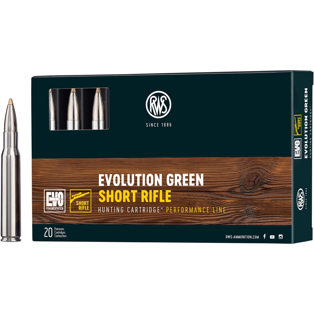 .30-06 Spr. Short Rifle Evolution Green 9,0g/139grs., RWS