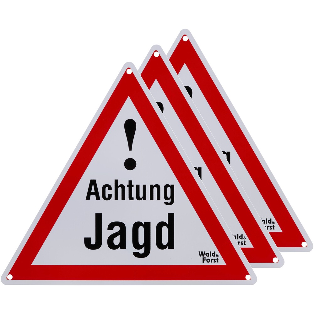 Warnschild Achtung Jagd – 3er-Pack