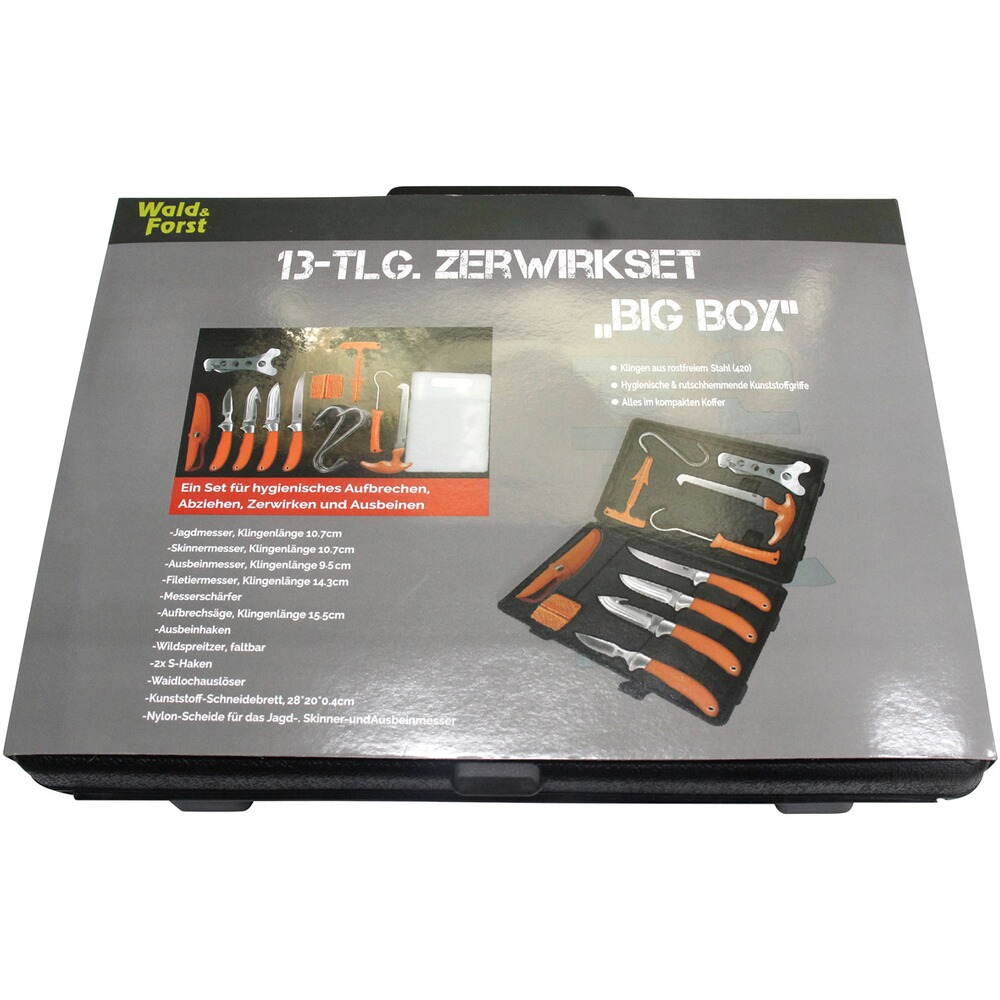Zerwirk-Set Big Box – 13-teilig, Wald & Forst