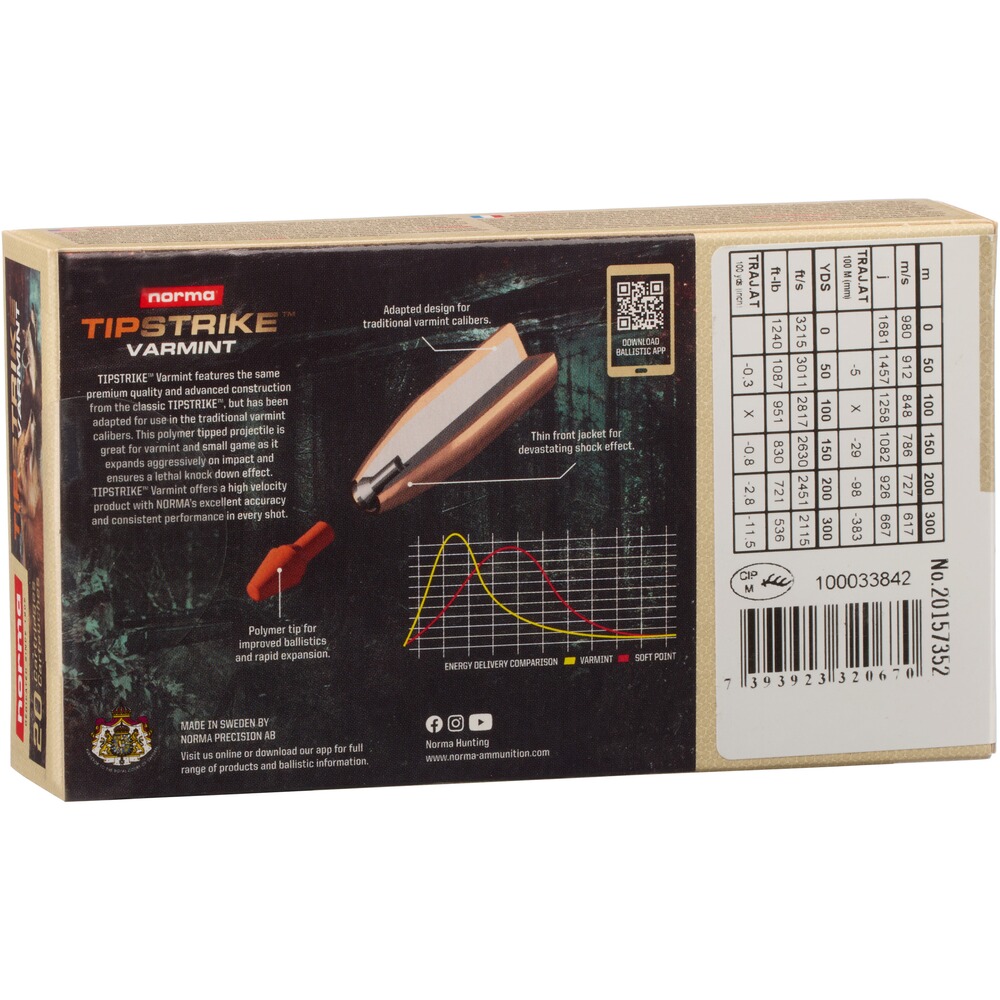 .223 Rem. Tipstrike 3,5g/54grs., Norma