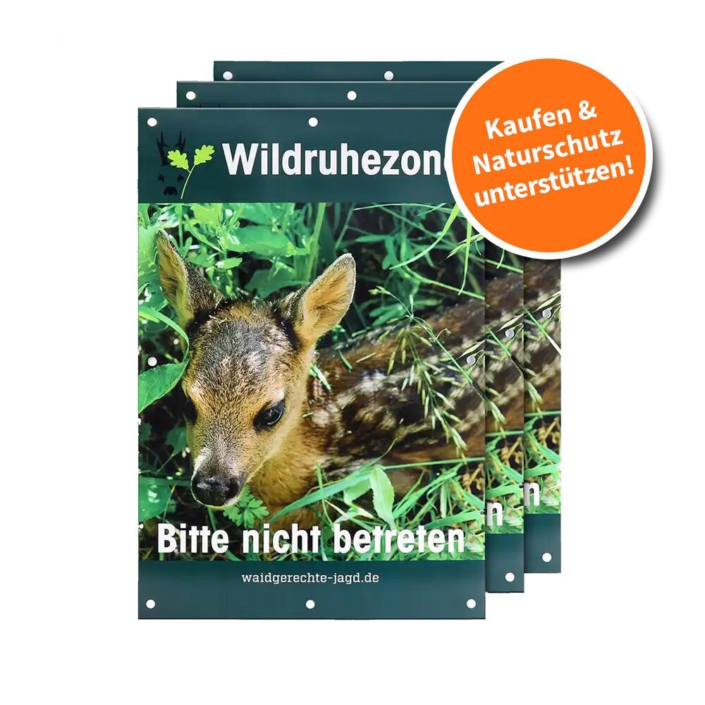 Hinweisschild Wildruhezone – 3er-Pack