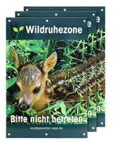 Hinweisschild Wildruhezone – 3er-Pack, Waidgerechte Jagd